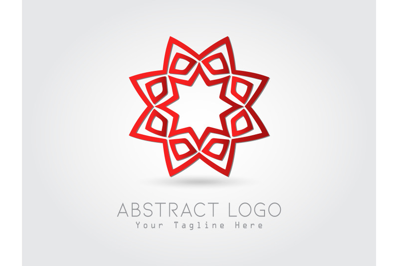 logo-abstract-star-gradation-red-color