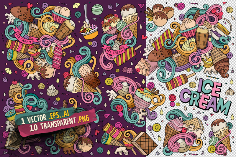 ice-cream-doodle-designs-set