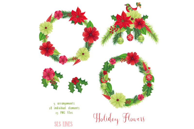 christmas-holiday-flowers-watercolors