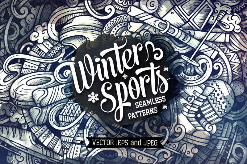 winter-sports-graphics-doodle-patterns