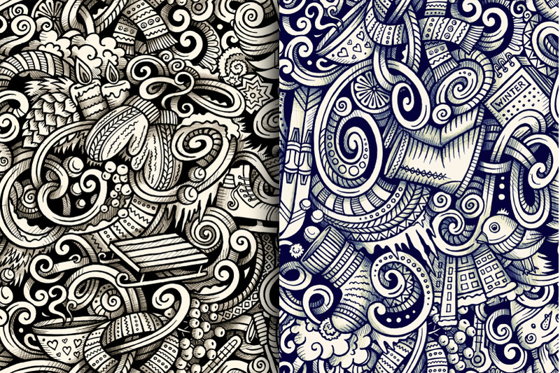winter-graphic-doodles-patterns