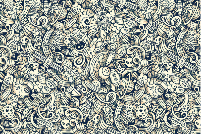 space-graphics-doodle-patterns