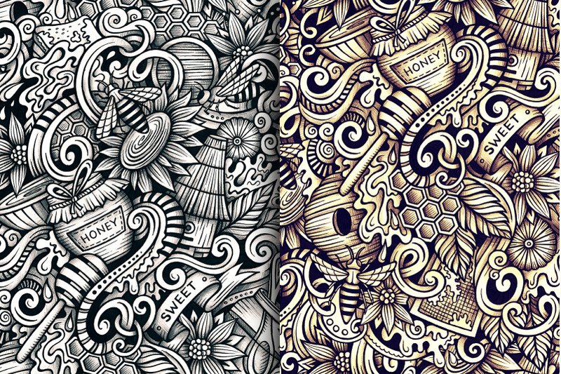 honey-graphics-doodles-patterns