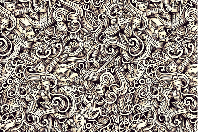 electric-cars-graphics-seamless-patterns