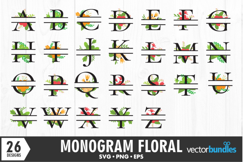 monogram-floral-alphabet-svg