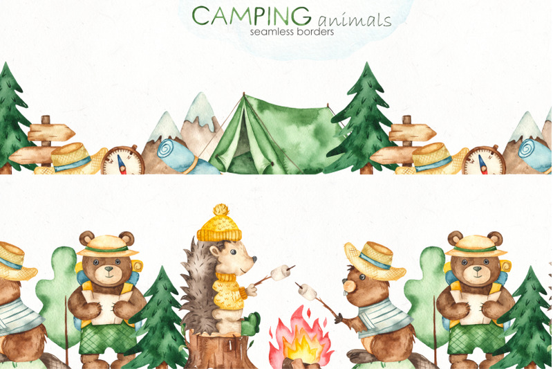 camping-animals-watercolor-clipart