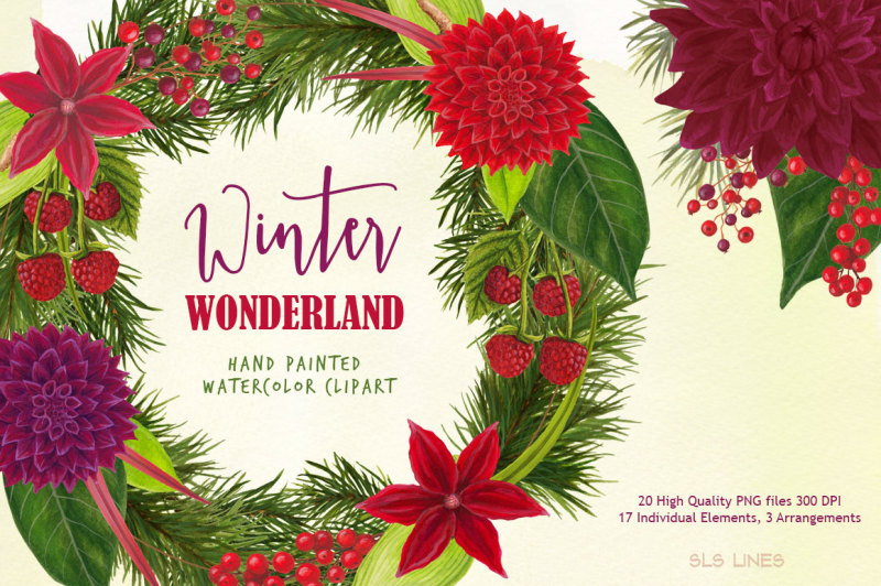 christmas-watercolours-winter-wonderland