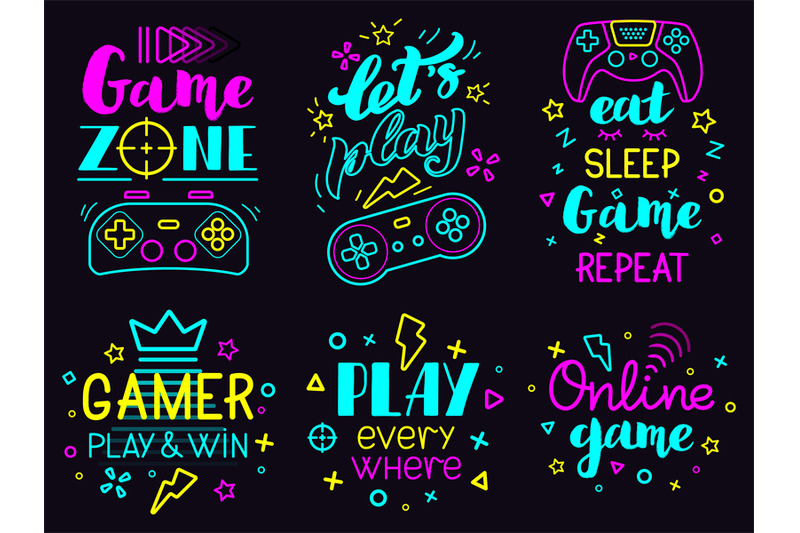 neon-video-game-phrases-online-game-console-lettering-modern-gamer-j