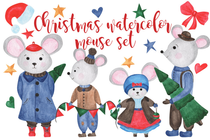 christmas-set-with-a-mouse