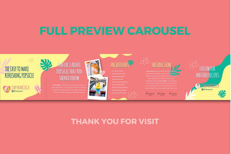 cocktail-ice-recipes-tips-instagram-carousel-powerpoint-template