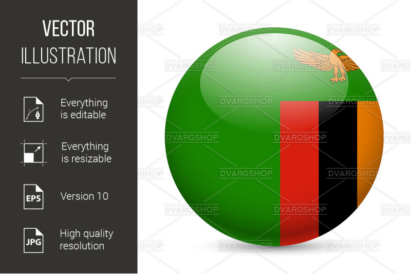 quot-round-glossy-icon-of-zambia-quot