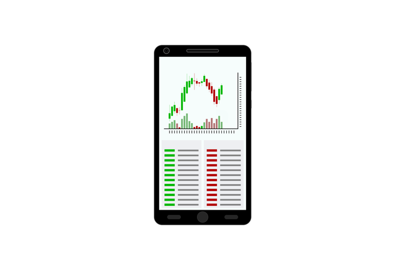 smartphone-with-candle-stick-chart