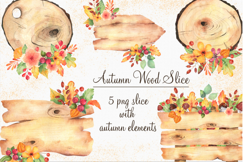 autumn-wood-slice-in-watercolor