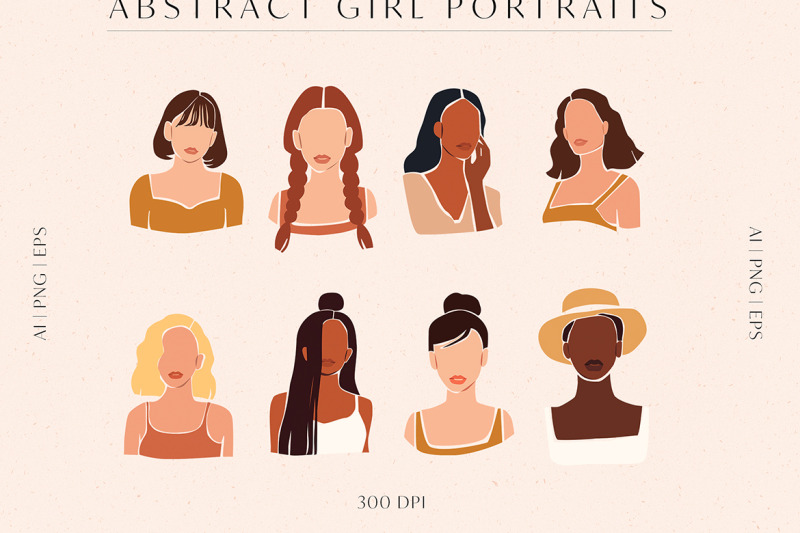 8-vector-abstract-woman-portraits