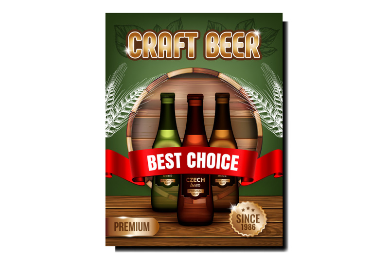 beer-alcoholic-beverage-promotional-banner-vector