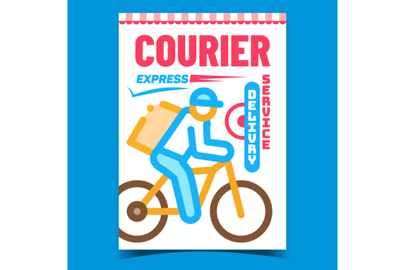 courier-delivery-creative-advertise-banner-vector