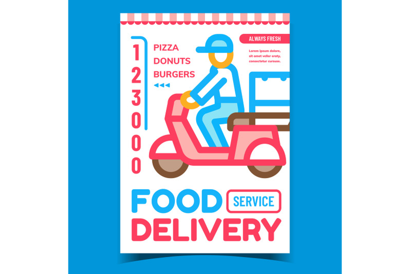 food-delivery-service-advertising-poster-vector