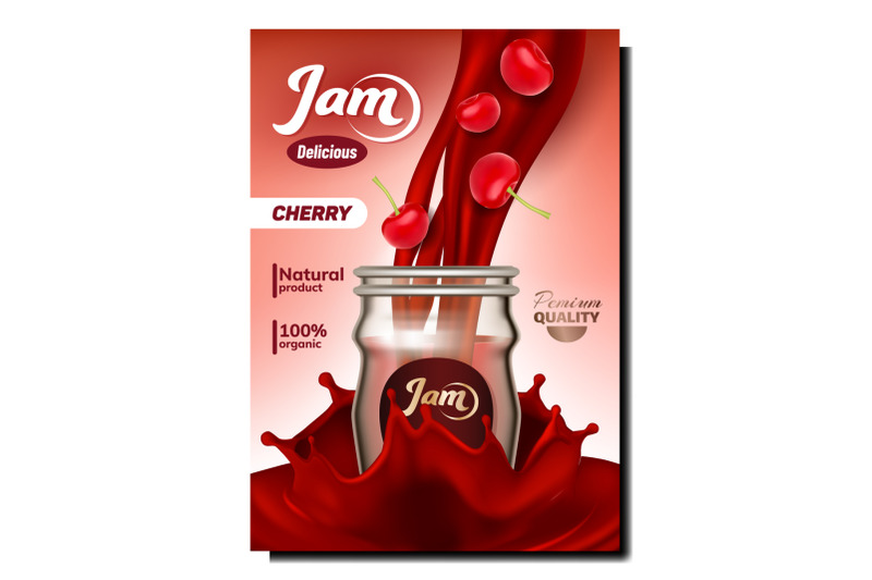 jam-delicious-breakfast-dessert-poster-vector