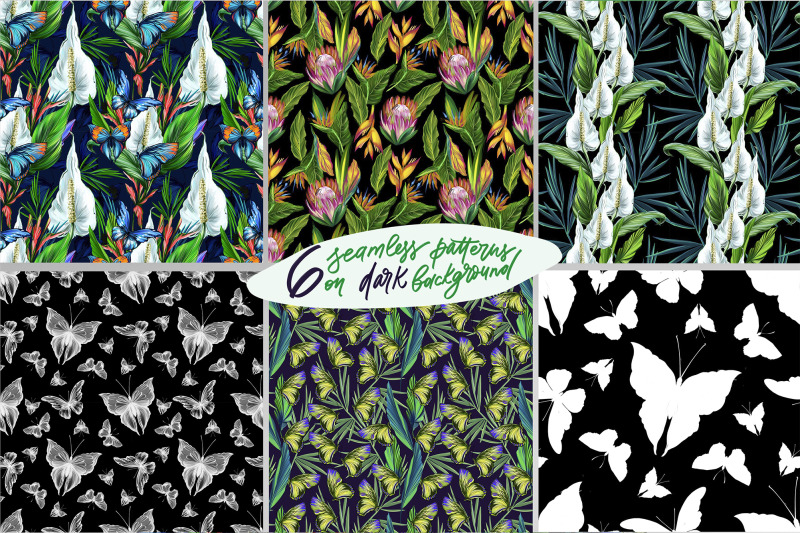 good-bye-summer-seamless-patterns