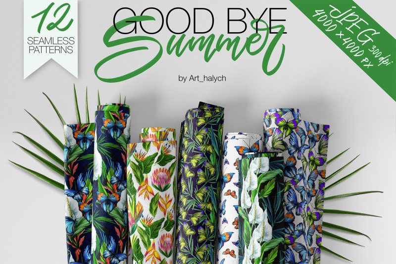 good-bye-summer-seamless-patterns