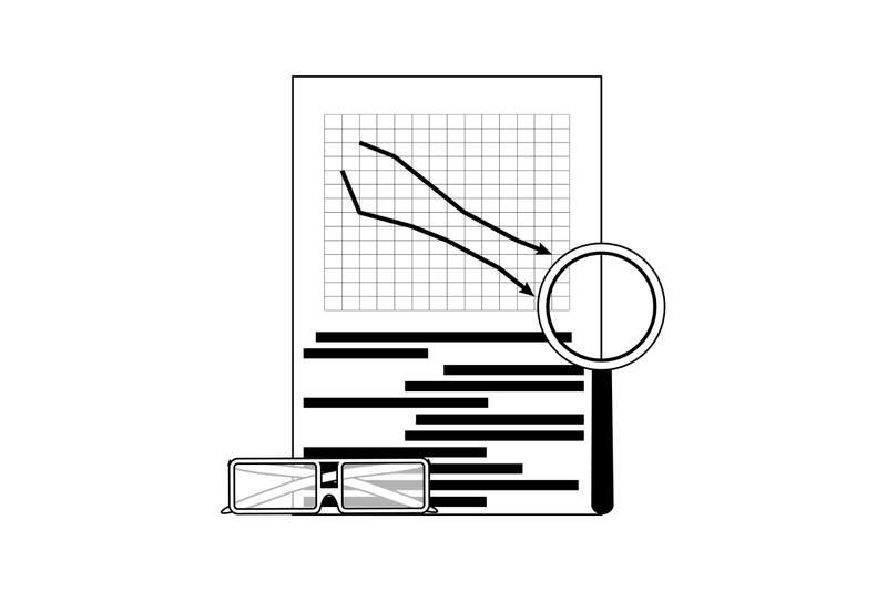 market-downward-line