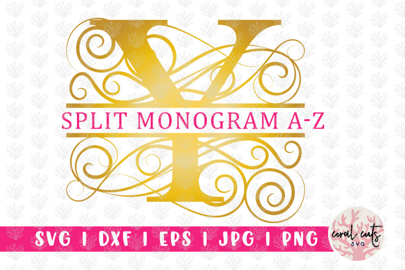 golden-swirl-split-monogram-alphabets-a-to-z-eps-svg-dxf-jpg-png