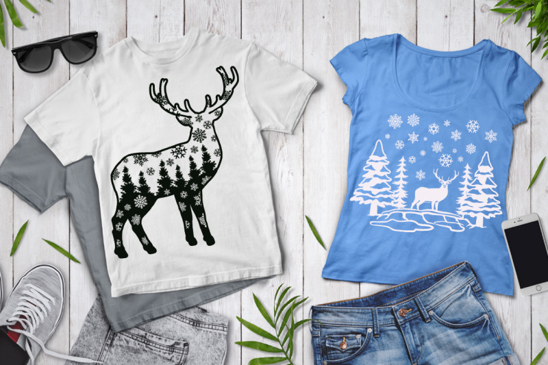 deer-svg-christmas-scene-with-deer-bundle-svg-winter-scene-with-deer