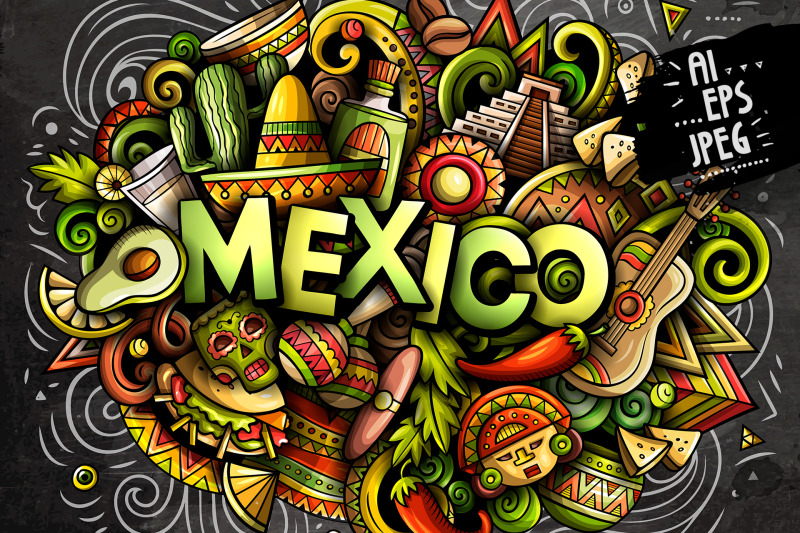 mexico-cartoon-doodle-illustration