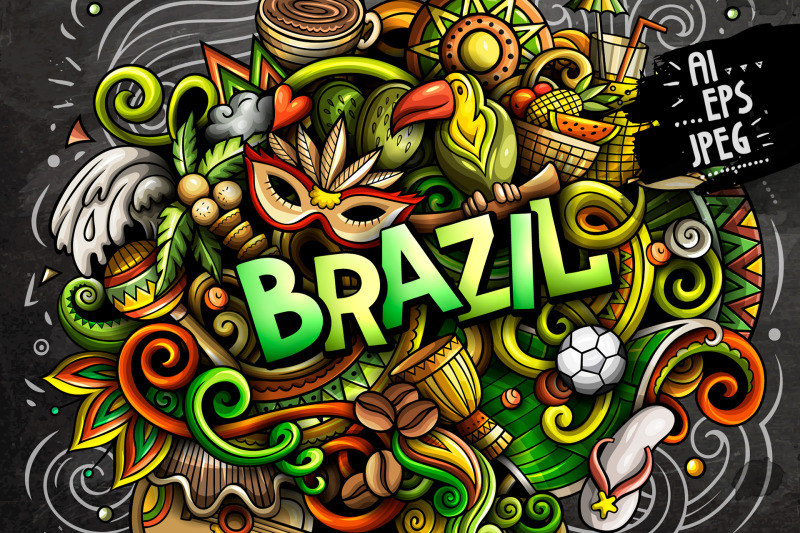brazil-cartoon-doodle-illustration