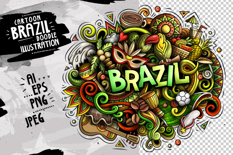 brazil-cartoon-doodle-illustration