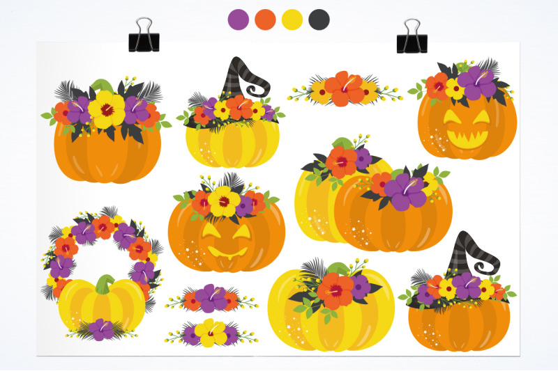 halloween-pumpkin-floral