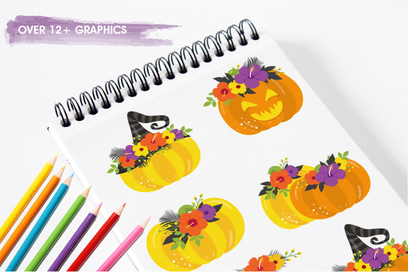 halloween-pumpkin-floral