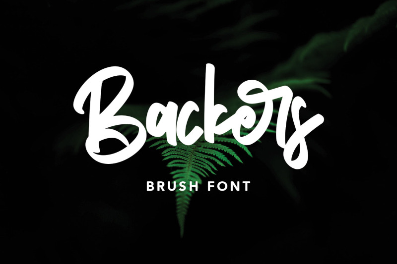 backers-brush-font