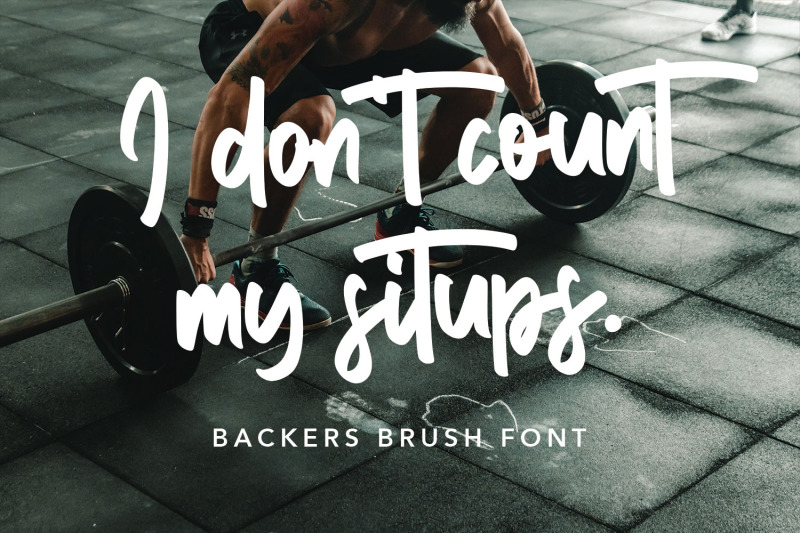 backers-brush-font