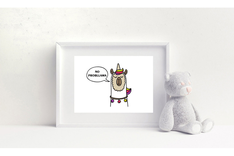 no-probllama-llama-embroidery-design