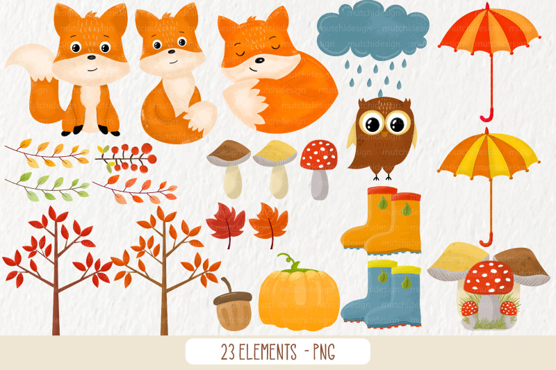 cute-autumn-fall-clipart-set