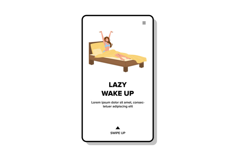 lazy-wake-up-morning-woman-in-cozy-bed-vector