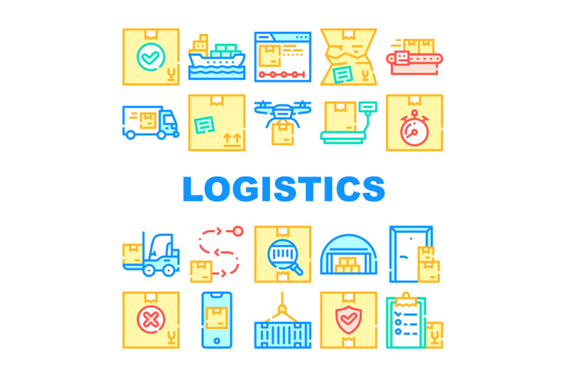 logistics-service-collection-icons-set-vector-illustrations