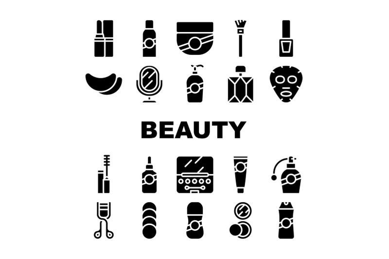 beauty-salon-accessory-collection-icons-set-vector