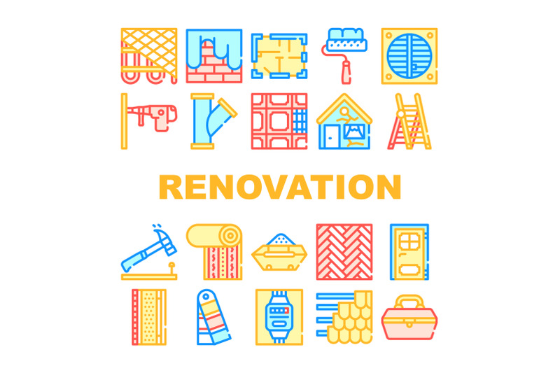 renovation-home-repair-collection-icons-set-vector