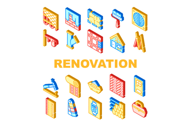 renovation-home-repair-collection-icons-set-vector