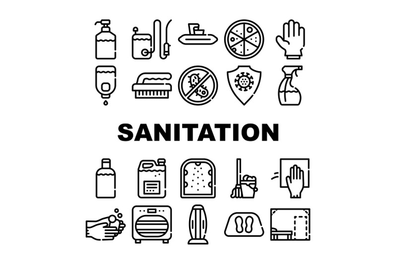 sanitation-accessories-collection-icons-set-vector-illustrations