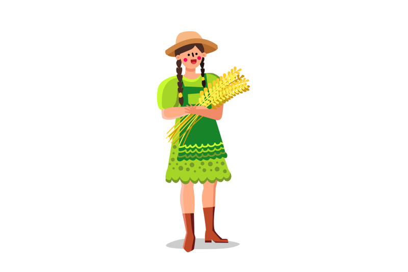 sheaf-of-wheat-holding-village-young-woman-vector