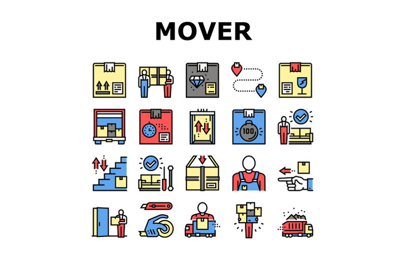 mover-express-service-collection-icons-set-vector