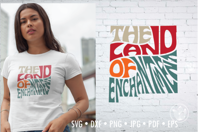 The Land of Enchantment State word Art, New Mexico Svg Dxf Eps Png Jpg
SVG PNG EPS DXF File