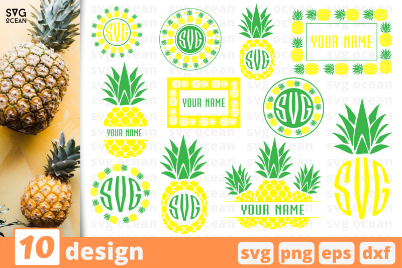 10-monogram-frames-pineapple-cricut-svg