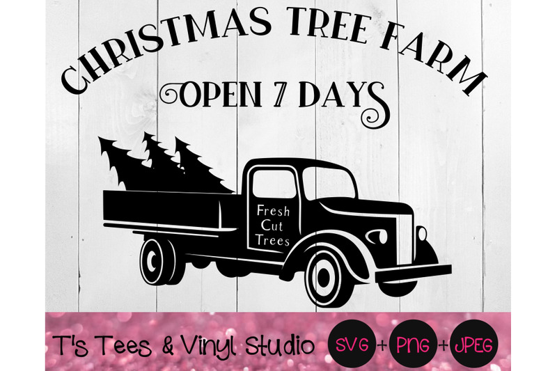 Christmas Tree Farm Svg Vintage Truck Svg Merry Christmas Svg Old T By T S Tees Vinyl Studio Thehungryjpeg Com