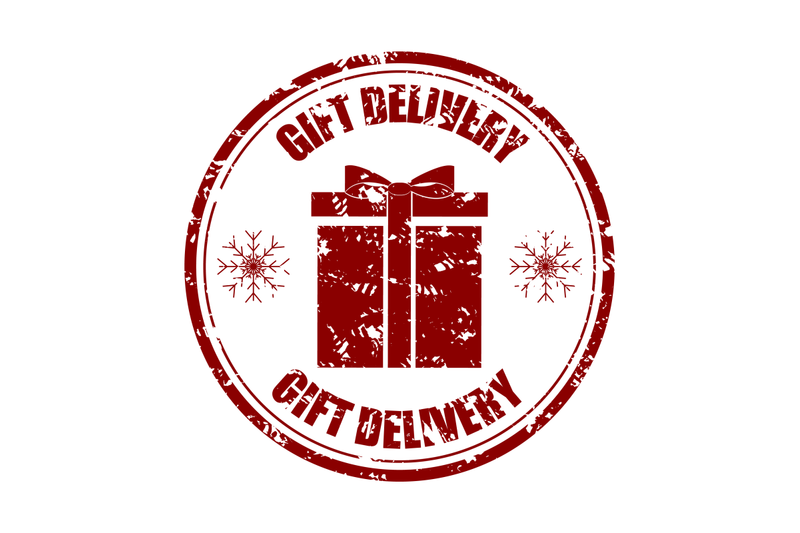 gift-delivery-rubber-stamp-to-christmas-holiday