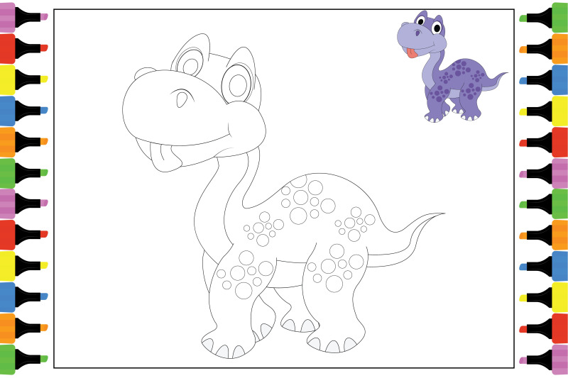 coloring-dinosaur-for-kids-simple-animal-drawing-illustration