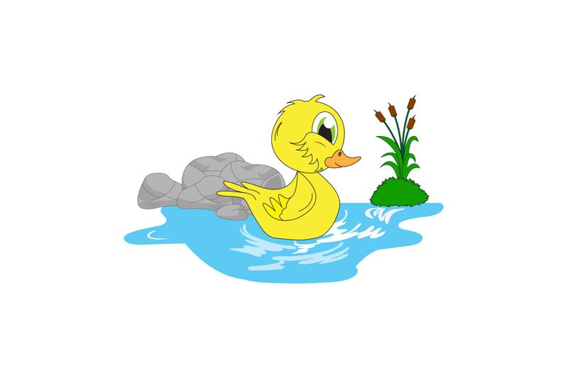 cute-duck-cartoon-simple-vector-illustration